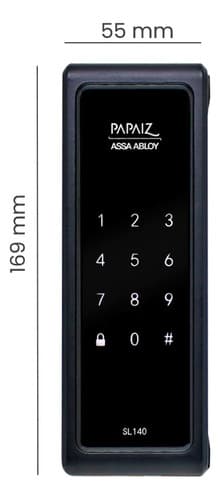 FECHADURA ELETRONICA SMART LOCK SL140 PRETO SOBREPOR 0560140PR